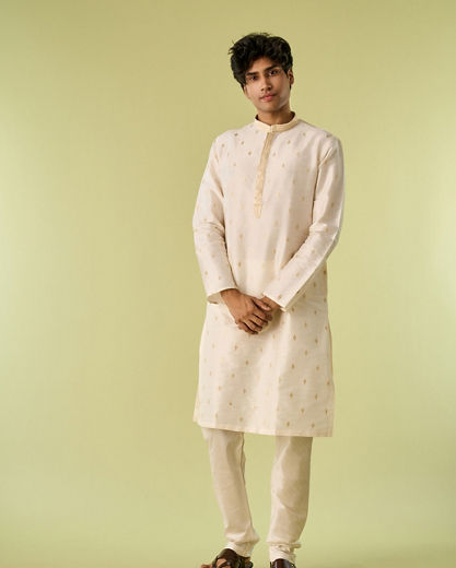 Diwas Men Cream Kurta Pajama Elegance