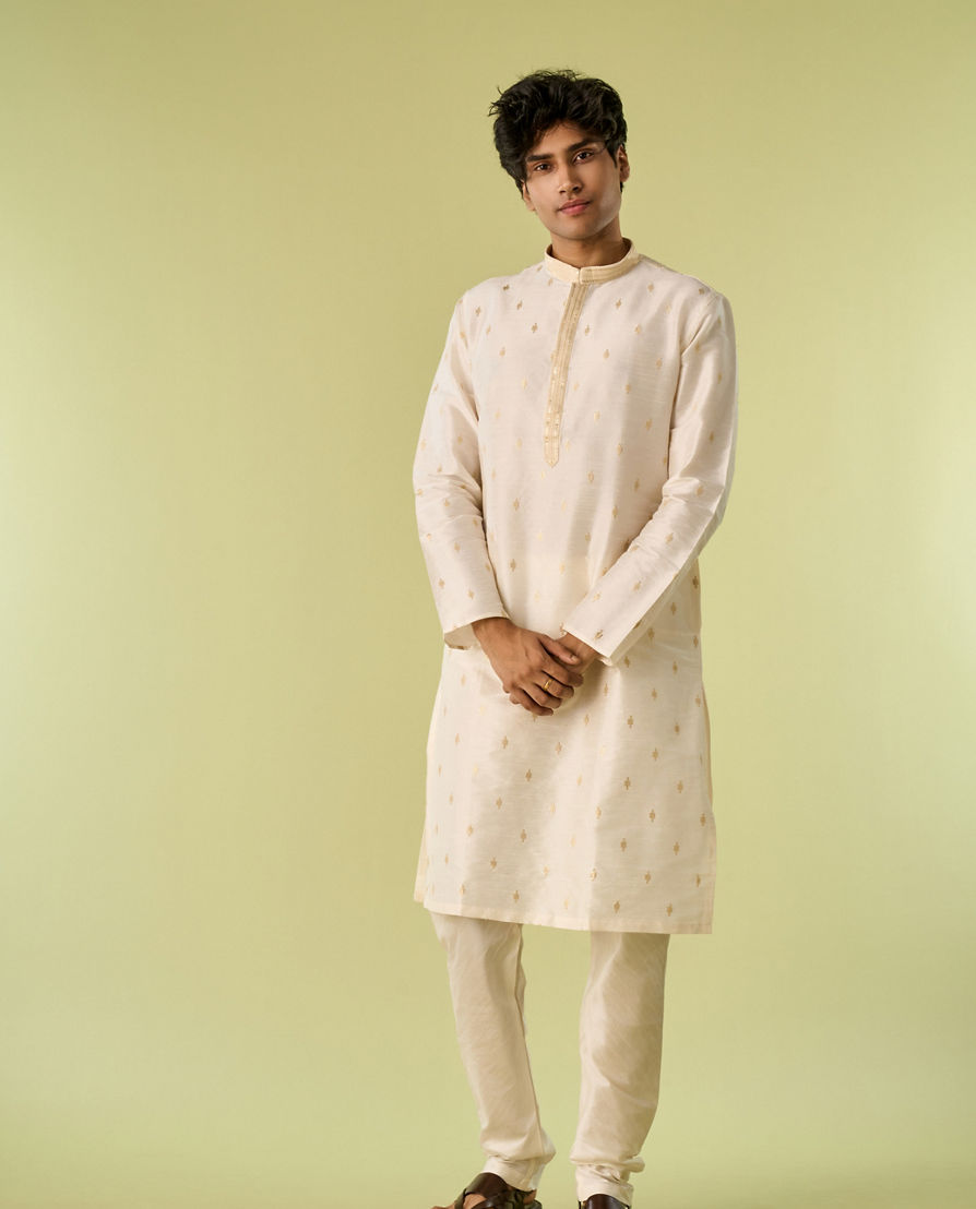 Diwas Men Cream Kurta Pajama Elegance