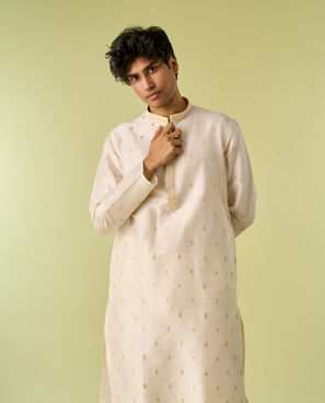 Diwas Men Cream Kurta Pajama Elegance