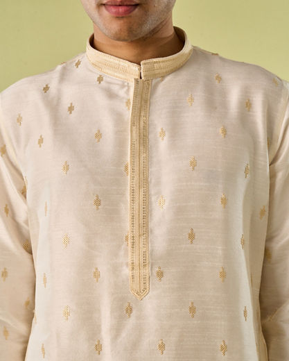 Diwas Men Cream Kurta Pajama Elegance