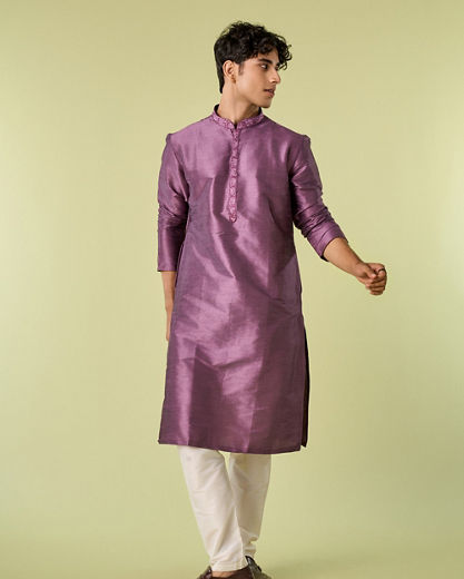 Diwas Men Lilac Symphony Kurta Pajama