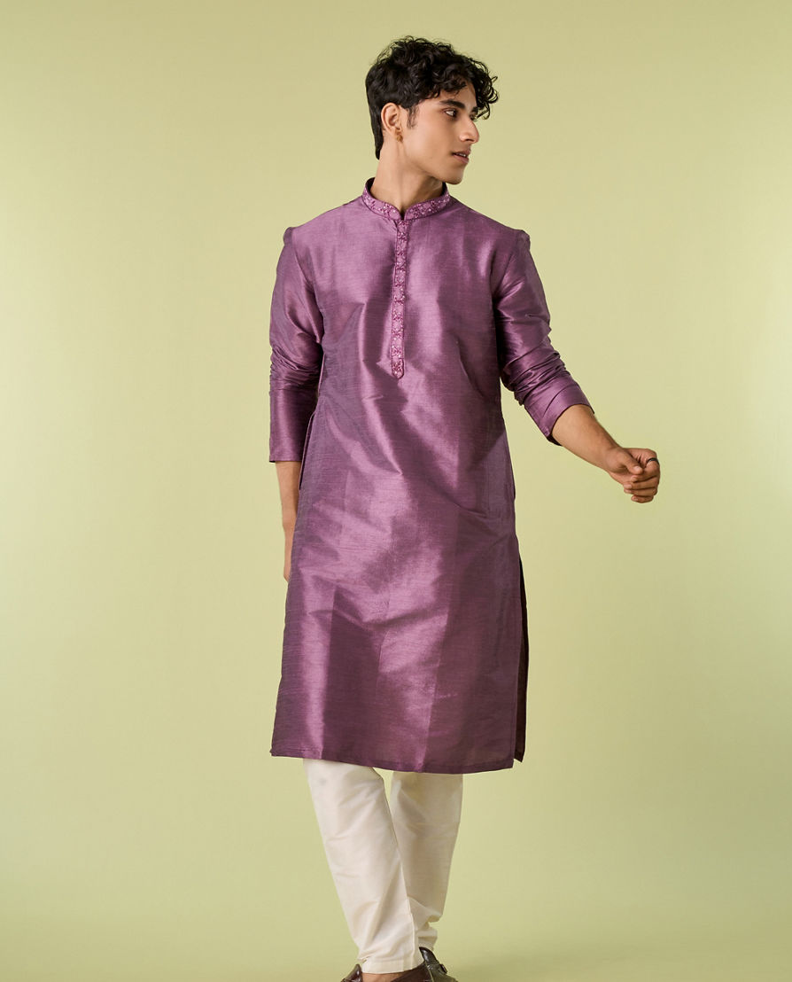 Diwas Men Lilac Symphony Kurta Pajama