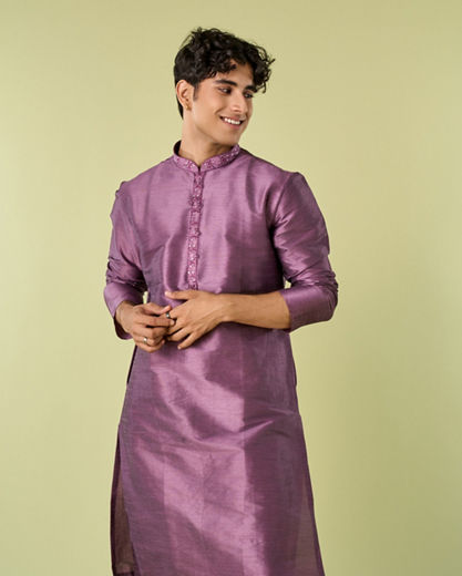 Diwas Men Lilac Symphony Kurta Pajama