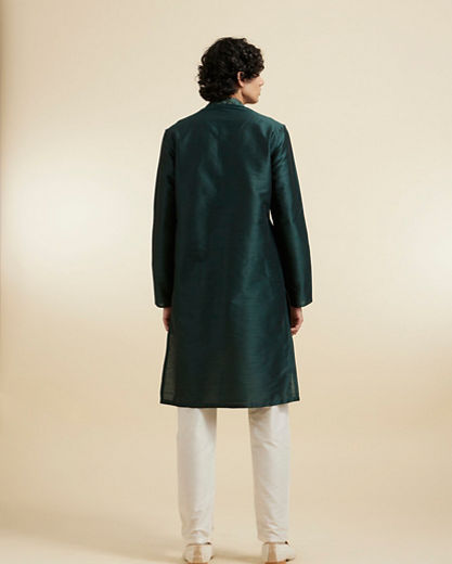 Diwas Men Regal Dark Green Kurta Pajama Set