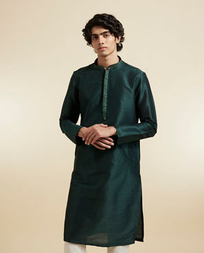Diwas Men Regal Dark Green Kurta Pajama Set