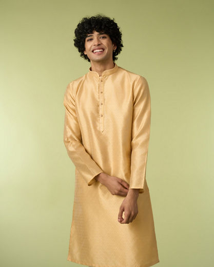 Diwas Men Radiant Beige Elegance Kurta Pajama