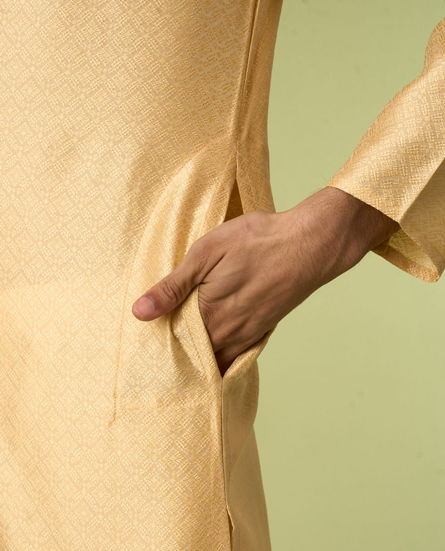 Diwas Men Radiant Beige Elegance Kurta Pajama