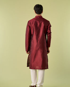 Diwas Men Maroon Majesty Kurta Pajama
