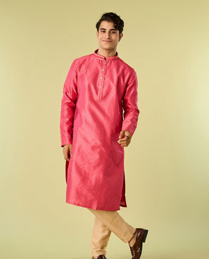 Diwas Men Coral Festivity Kurta Pajama