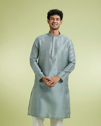 Diwas Men Pista Green Celebration Kurta Pajama