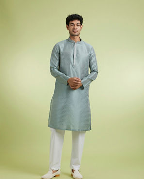 Diwas Men Pista Green Celebration Kurta Pajama