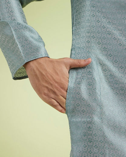 Diwas Men Pista Green Celebration Kurta Pajama