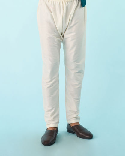 Diwas Men Teal Green Festive Elegance Kurta Pajama