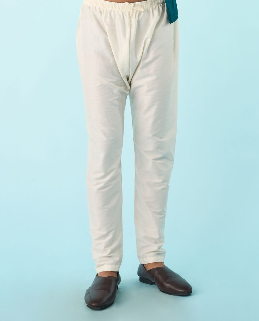 Diwas Men Teal Green Festive Elegance Kurta Pajama