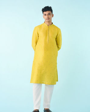 Diwas Men Mehndi Green Delight Kurta Pajama
