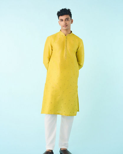 Diwas Men Mehndi Green Delight Kurta Pajama
