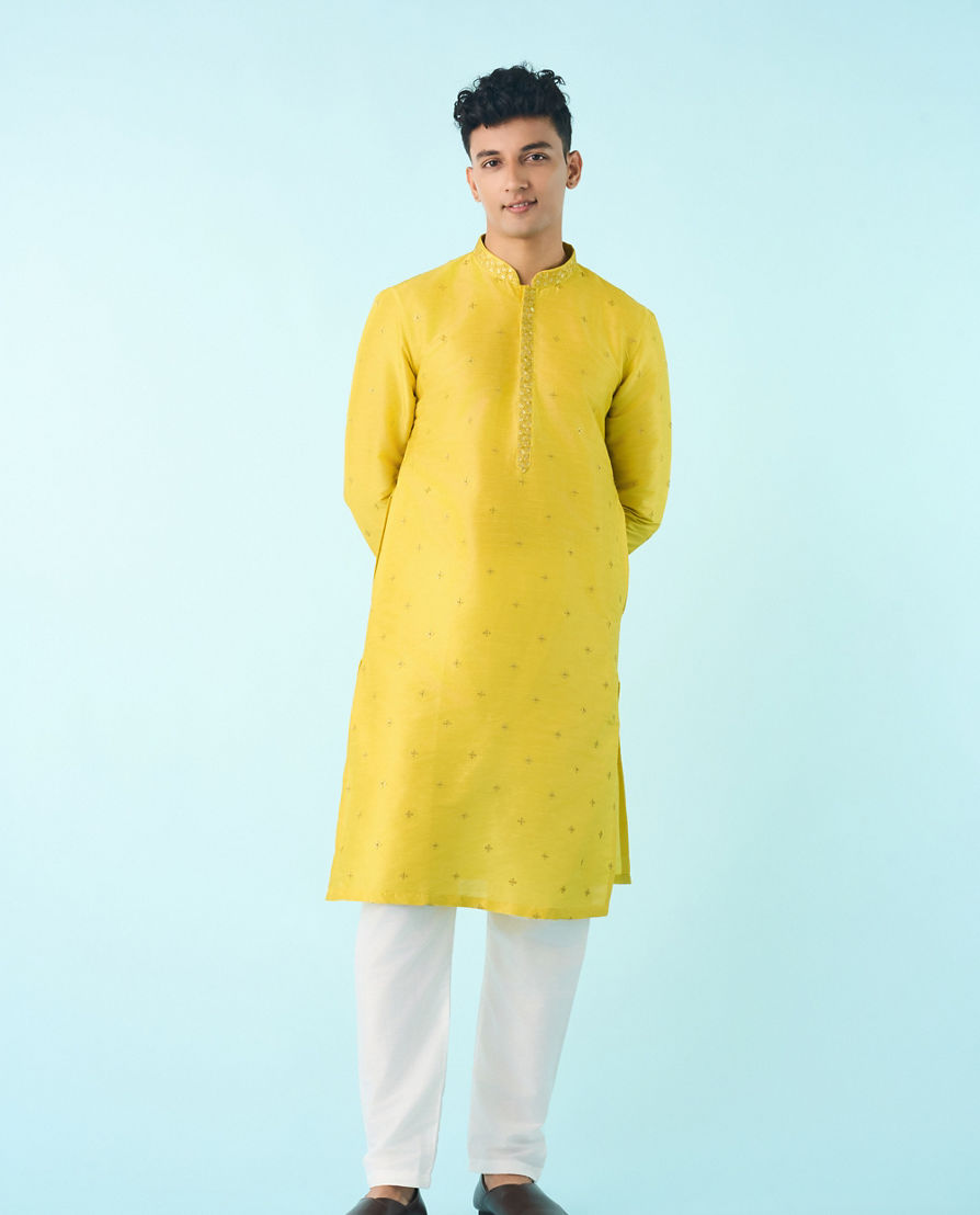 Diwas Men Mehndi Green Delight Kurta Pajama