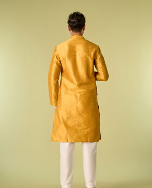 Diwas Men Mustard Yellow Elegance Kurta Pajama