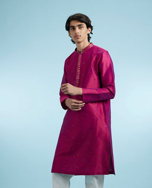 Diwas Men Ravishing Pink Kurta Pajama Set