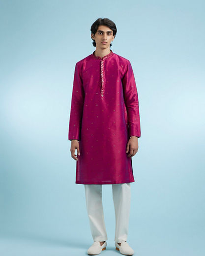 Diwas Men Ravishing Pink Kurta Pajama Set