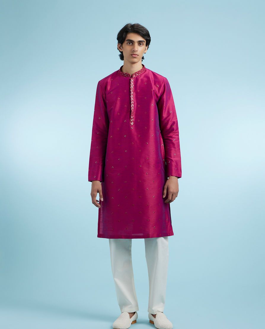Diwas Men Ravishing Pink Kurta Pajama Set