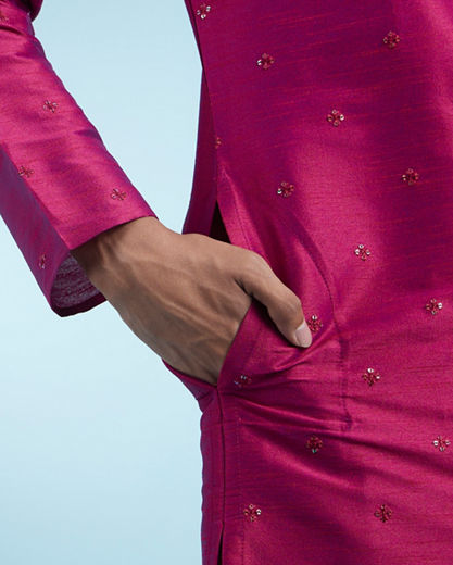 Diwas Men Ravishing Pink Kurta Pajama Set