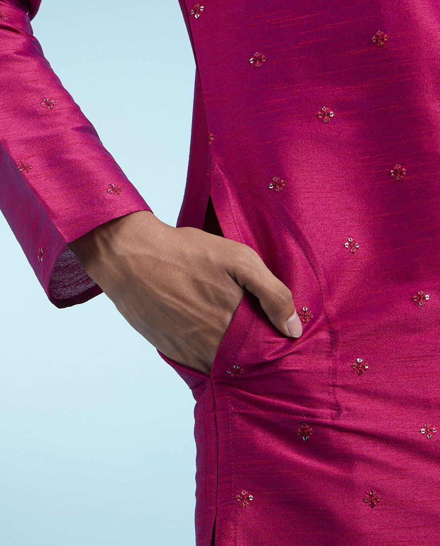 Diwas Men Ravishing Pink Kurta Pajama Set