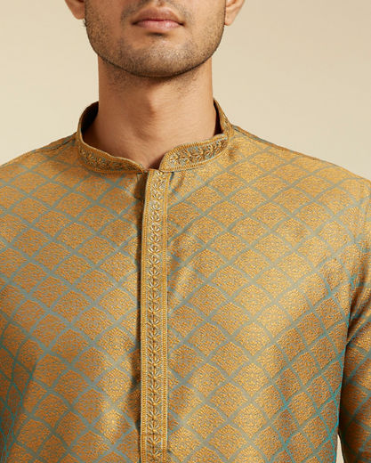 Diwas Men Fawn Jaal Patterned Kurta Pajama