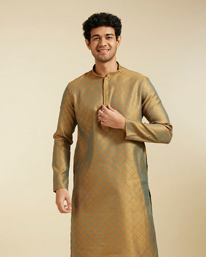 Diwas Men Fawn Jaal Patterned Kurta Pajama