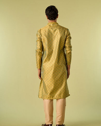 Diwas Men Mehendi Green Elegance Kurta Pajama