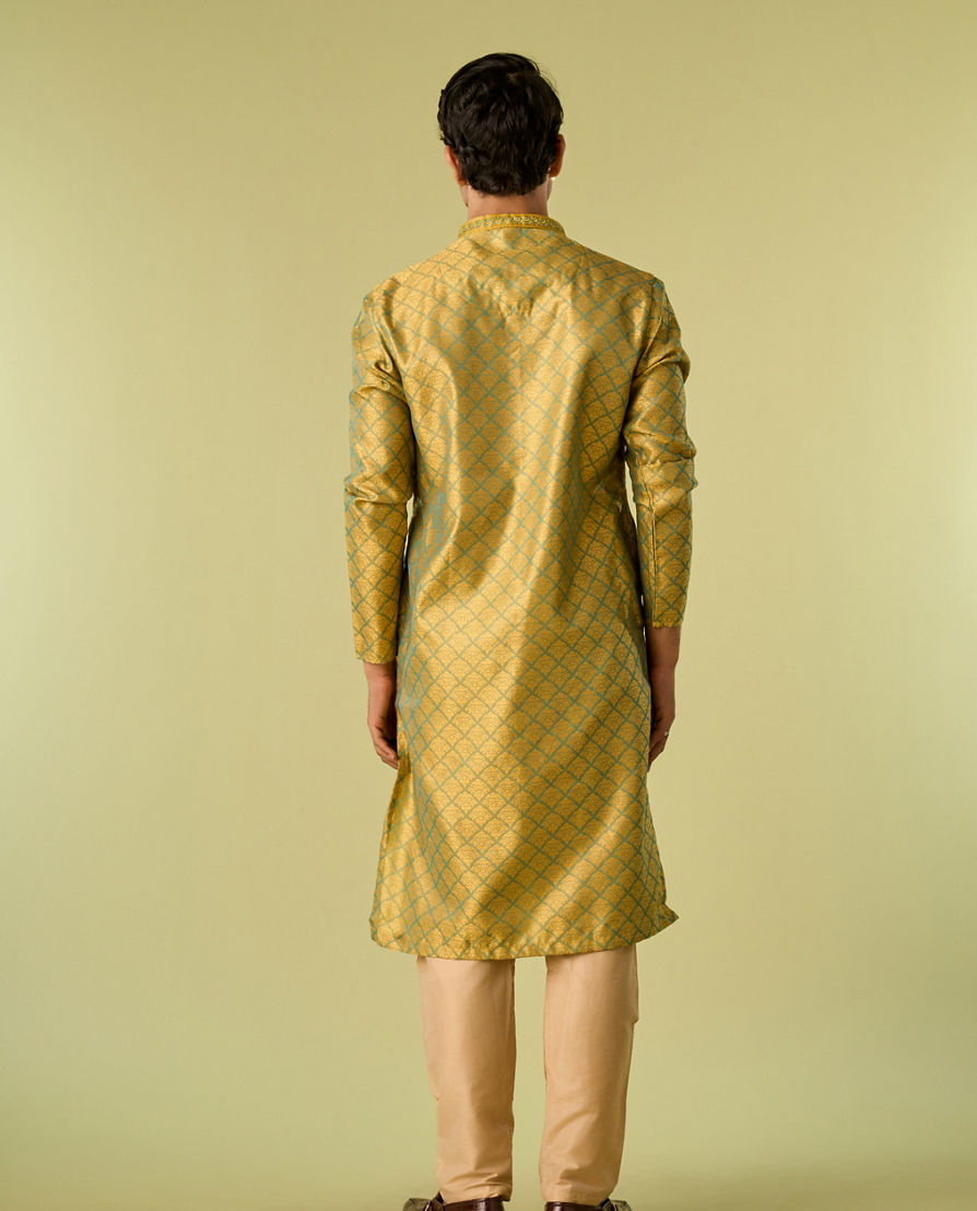 Diwas Men Mehendi Green Elegance Kurta Pajama