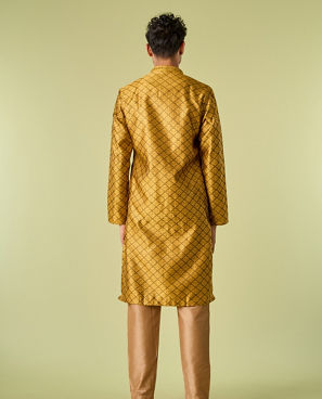 Diwas Men Regal Mustard Kurta Pajama