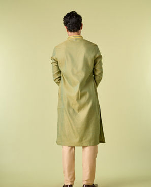 Diwas Men Mehndi Green Elegance Kurta Pajama