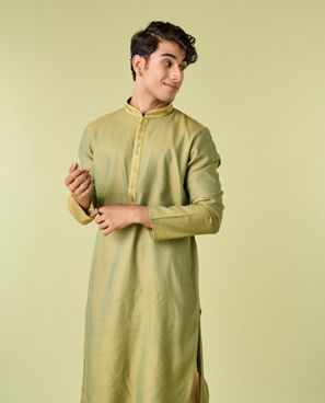 Diwas Men Mehndi Green Elegance Kurta Pajama
