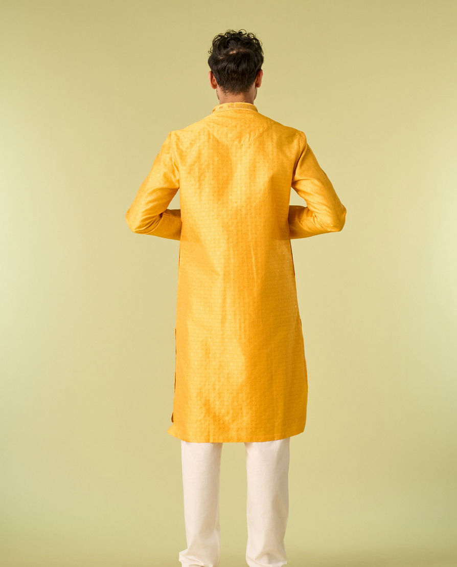 Diwas Men Radiant Yellow Splendor Kurta Pajama