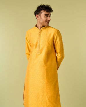 Diwas Men Radiant Yellow Splendor Kurta Pajama