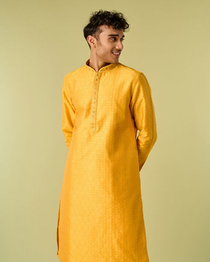 Diwas Men Radiant Yellow Splendor Kurta Pajama