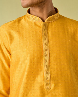 Diwas Men Radiant Yellow Splendor Kurta Pajama