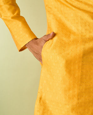 Diwas Men Radiant Yellow Splendor Kurta Pajama