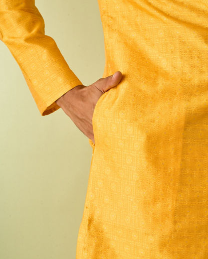 Diwas Men Radiant Yellow Splendor Kurta Pajama