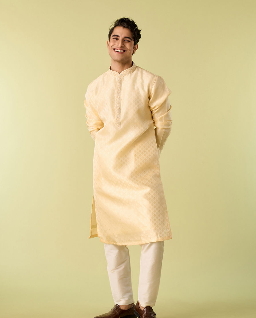 Diwas Men Beige Royal Festivity Kurta Pajama