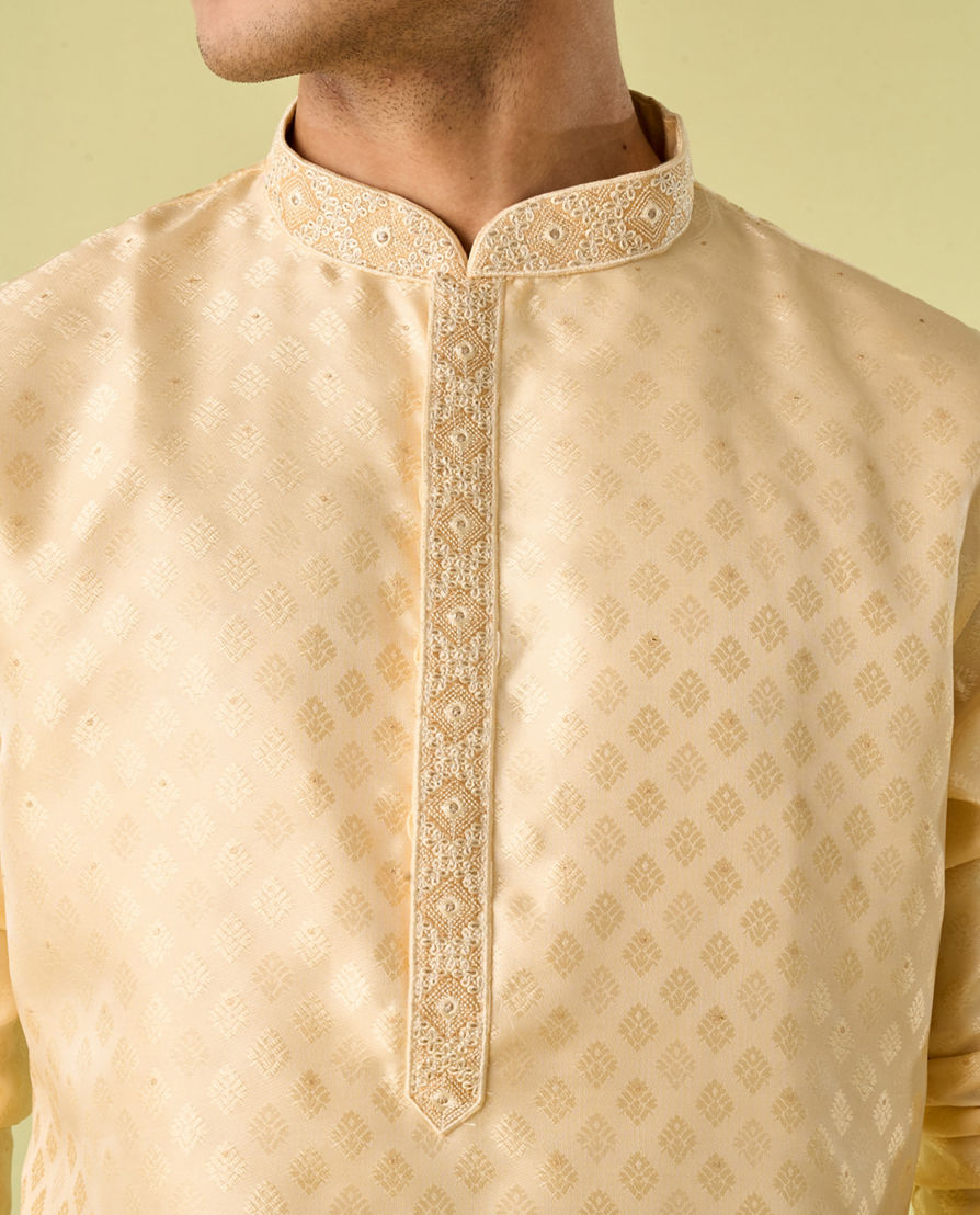 Diwas Men Beige Royal Festivity Kurta Pajama