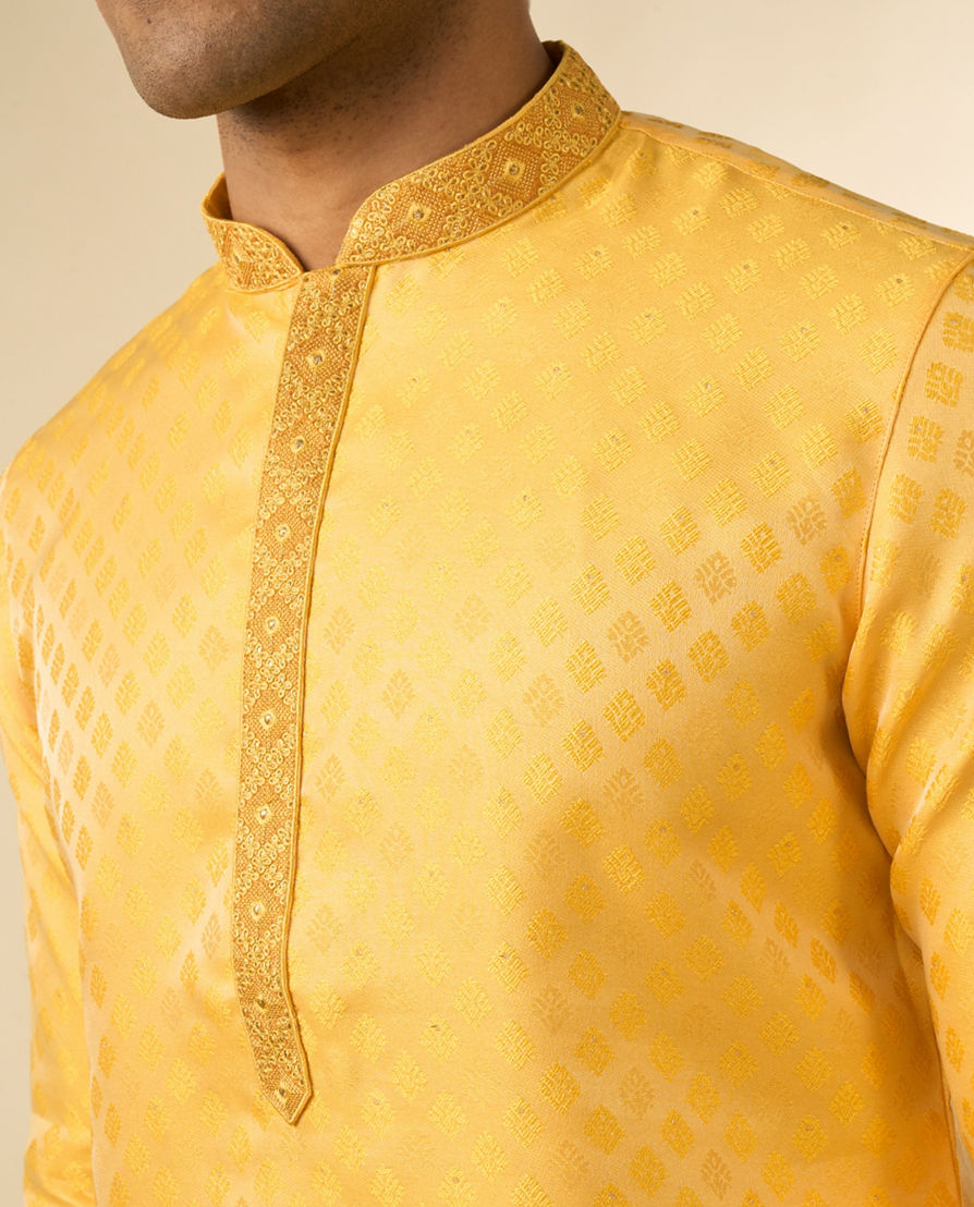 Diwas Men Sun Kissed Yellow Kurta Pajama
