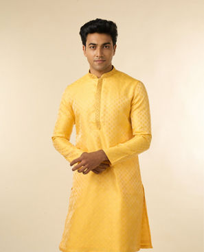Diwas Men Sun Kissed Yellow Kurta Pajama