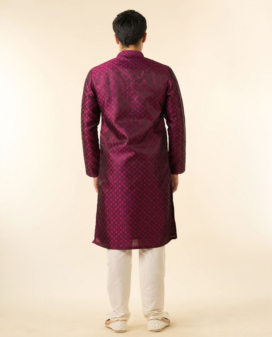Diwas Men Rani Pink Royal Splendor Kurta Pajama