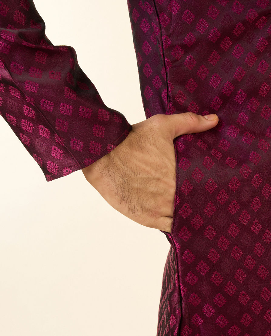Diwas Men Rani Pink Royal Splendor Kurta Pajama