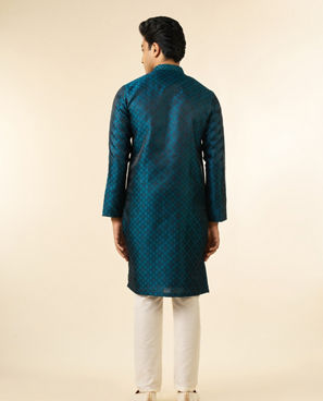 Diwas Men Teal Blue Radiance Kurta Pajama