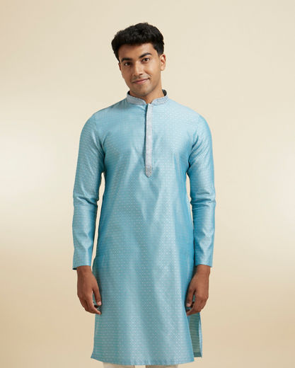 Diwas Men Elegant Light Blue Kurta Pajama