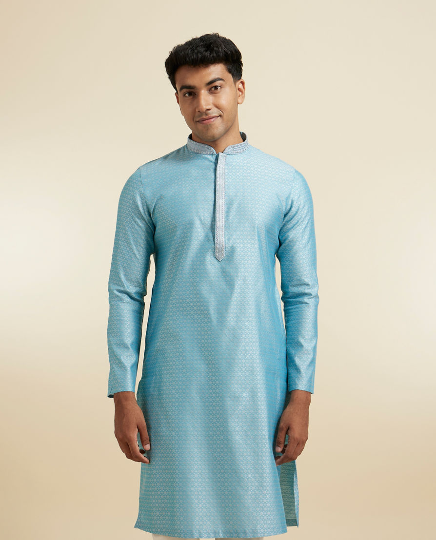 Diwas Men Elegant Light Blue Kurta Pajama