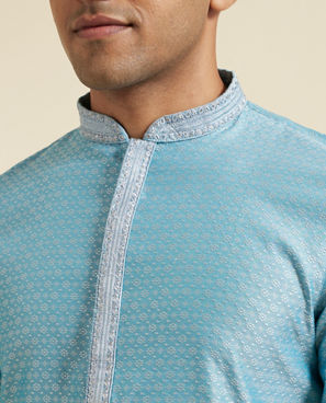 Diwas Men Elegant Light Blue Kurta Pajama